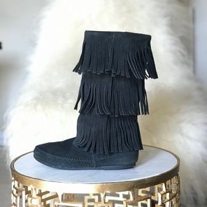 Fringed Minnetonka Suede boots
